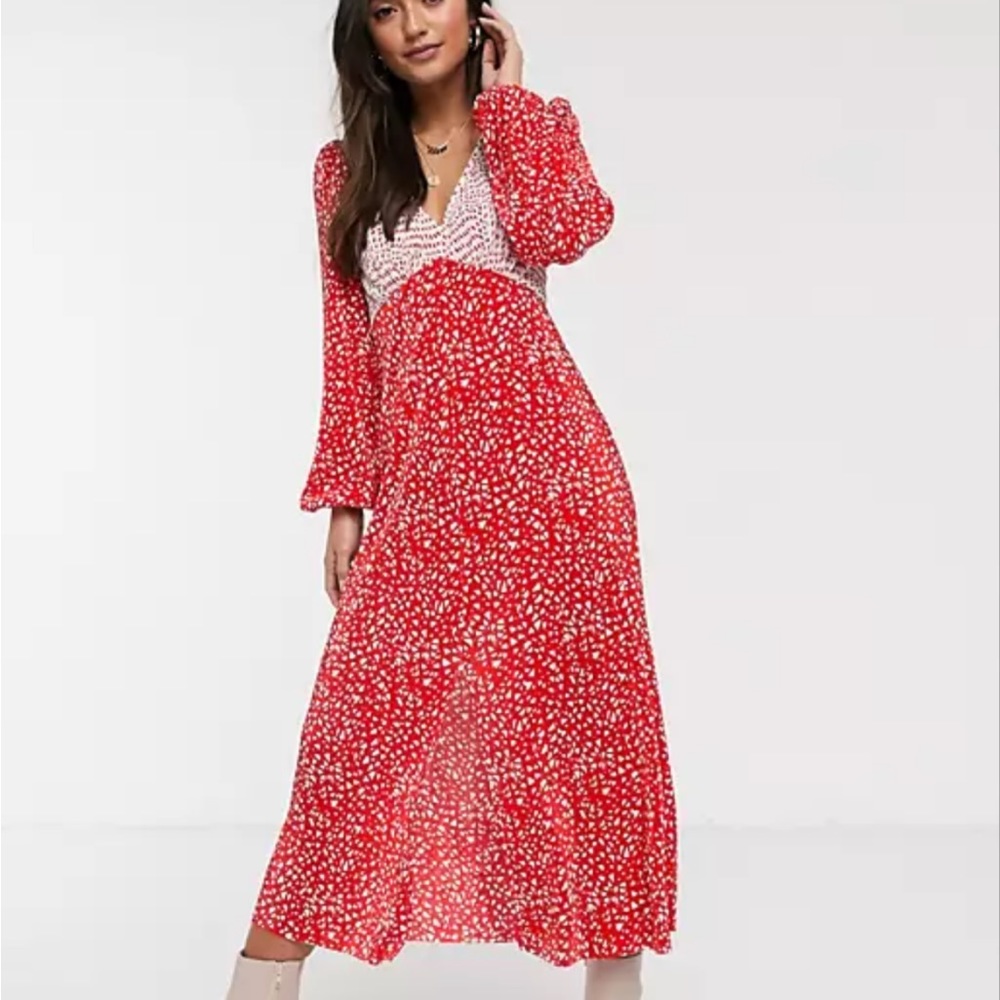 NWT Asos Plisse midi dress